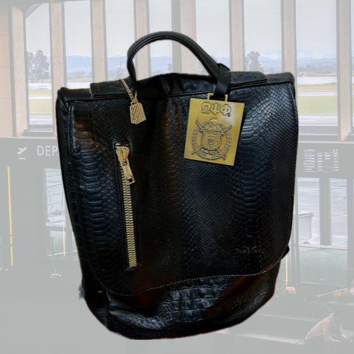 Omega Psi Phi Luggage Tag