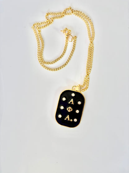 Alpha Phi Alpha medallion necklace