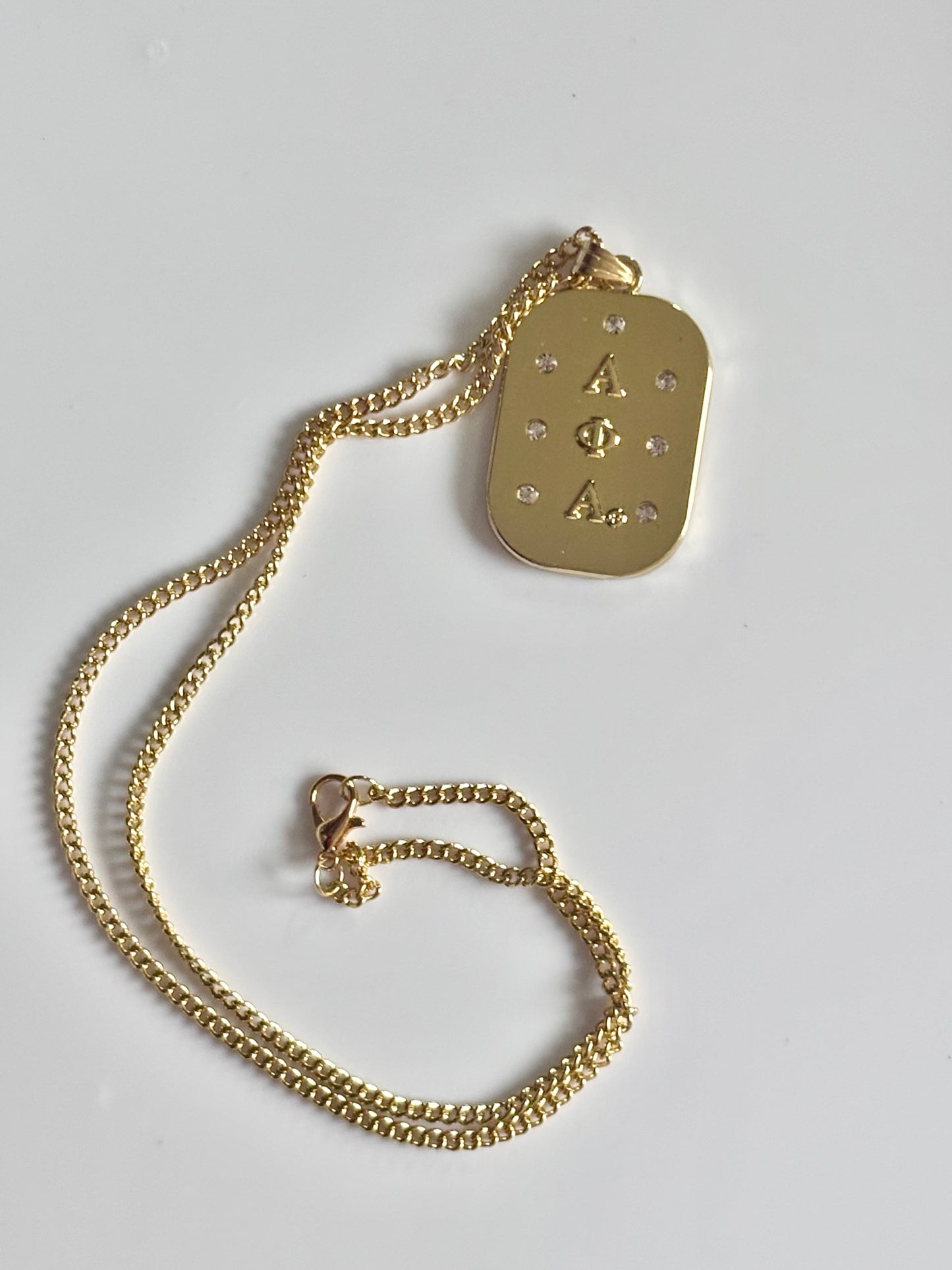 Alpha Phi Alpha medallion necklace
